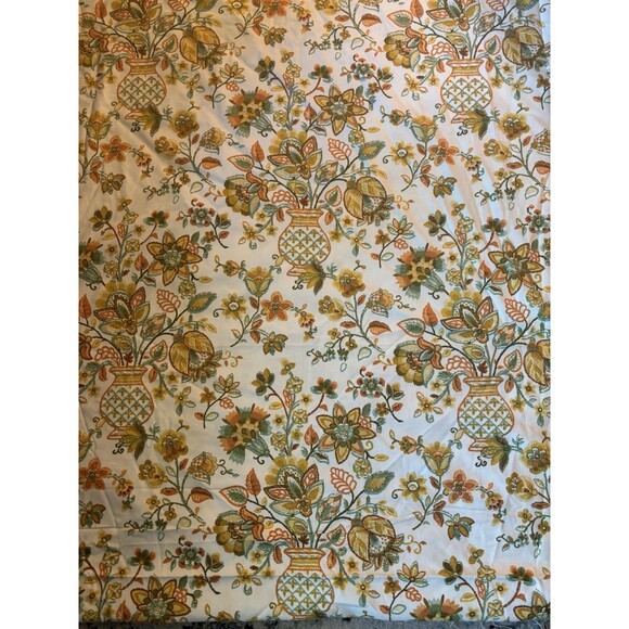 Waverly Other - VTG Waverly Chelmsford Drapery Fabric in Floral Cotton Yellow White 10 Yard Rare